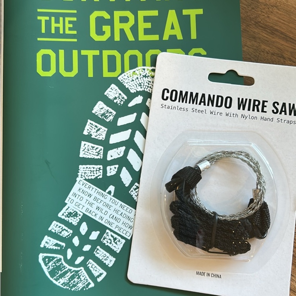 Commando Stainless Steel Wire Saw with Black Straps